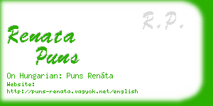renata puns business card